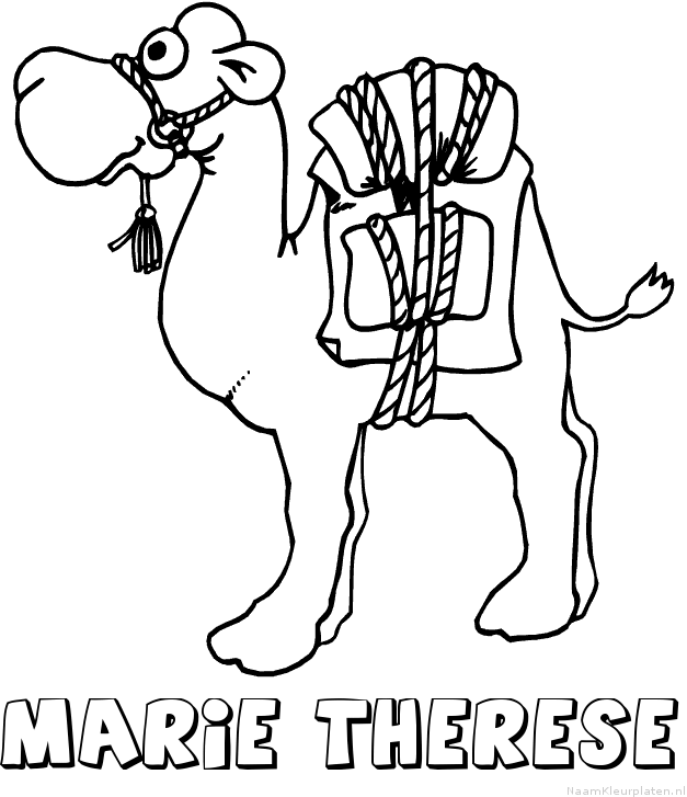 Marie therese kameel kleurplaat